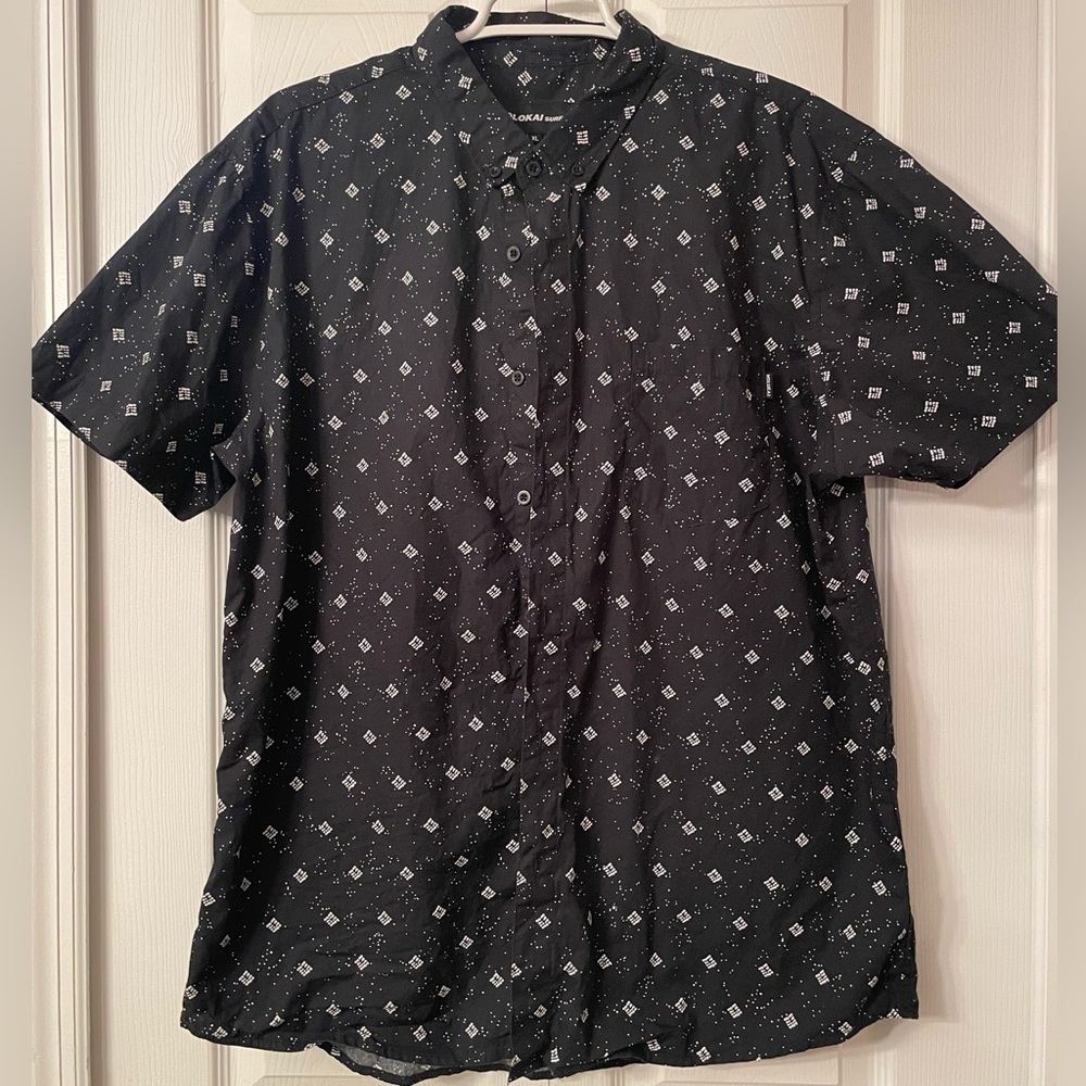Mens button down short sleeve shirt